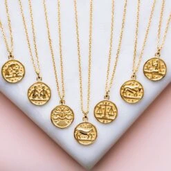 Horoscope Zodiac Engravable Coin Necklace -Carrie Elizabeth image 33ef0d5d 4fd9 46da 968b db9d59e1cb18