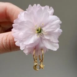 Star & Moon Charm Hoop Earrings In Gold Vermeil 8 Star & Moon Charm Hoop Earrings In Gold Vermeil -Carrie Elizabeth image 5215214b f0a1 476d acfe ebfb96081f2d