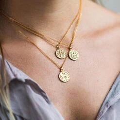 Horoscope Zodiac Engravable Coin Necklace -Carrie Elizabeth image 9ef38efb ab86 4c6f 9f2a 2c4f565bb741