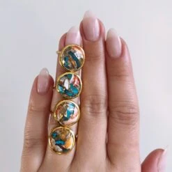 Statement Oyster Turquoise Ring -Carrie Elizabeth imagejpg d194fe4e 7785 4bb7 94b6 a723d0be98df